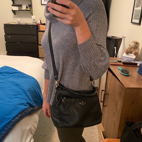 kate spade Handbags - Kate Spade Black Leather Convertible Shoulder Bag